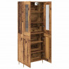 Highboard 2 pcs Stare drewno Materiał drewnopochodny