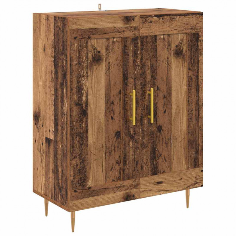 Highboard 2 pcs Stare drewno Materiał drewnopochodny