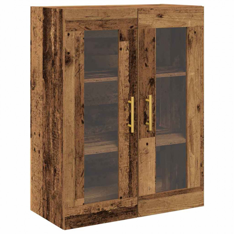 Highboard 2 pcs Stare drewno Materiał drewnopochodny