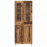 Highboard 2 pcs Stare drewno Materiał drewnopochodny