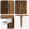 Highboard 2 pcs Stare drewno Materiał drewnopochodny