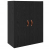 Highboard Czarny Dąb 69,5 x 34 x 180 cm Materiał drewnopochodny
