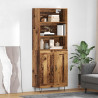 Highboard 2 pcs Stare drewno Materiał drewnopochodny