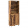 Highboard 2 pcs Stare drewno Materiał drewnopochodny