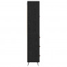 Highboard Czarny Dąb 69,5 x 34 x 180 cm Materiał drewnopochodny