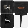 Highboard Czarny Dąb 69,5 x 34 x 180 cm Materiał drewnopochodny