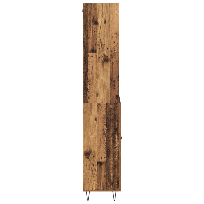 Highboard 2 pcs Stare drewno Materiał drewnopochodny