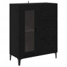 Highboard Czarny Dąb 69,5 x 34 x 180 cm Materiał drewnopochodny