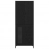 Highboard Czarny Dąb 69,5 x 34 x 180 cm Materiał drewnopochodny