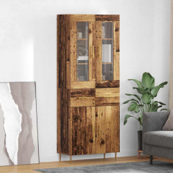 Highboard z szufladą 2 pcs Stare drewno Materiał drewnopochodny