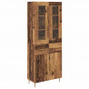 Highboard z szufladą 2 pcs Stare drewno Materiał drewnopochodny