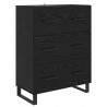 Highboard z szufladą 2 pcs Czarny Dąb 69,5 x 34 x 180 cm