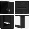 Highboard z szufladą 2 pcs Czarny Dąb 69,5 x 34 x 180 cm