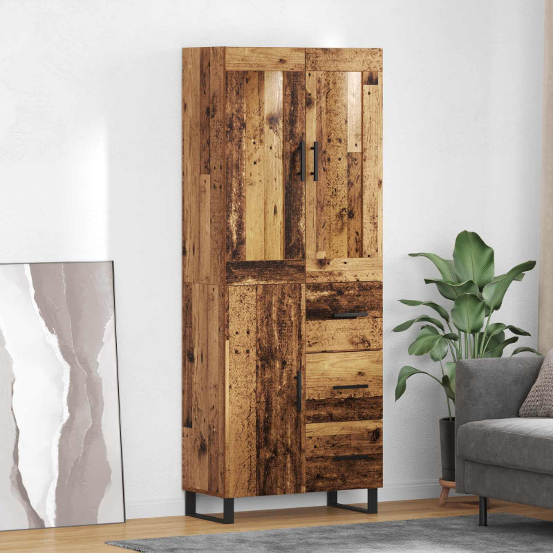 Highboard z szufladą Stare drewno 69,5 x 34 x 180 cm