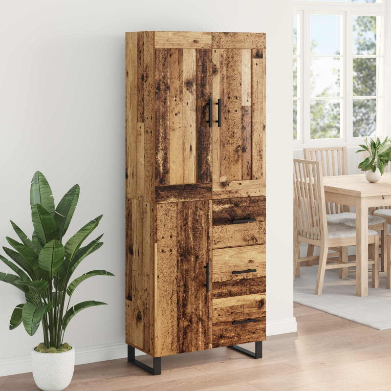 Highboard z szufladą Stare drewno 69,5 x 34 x 180 cm