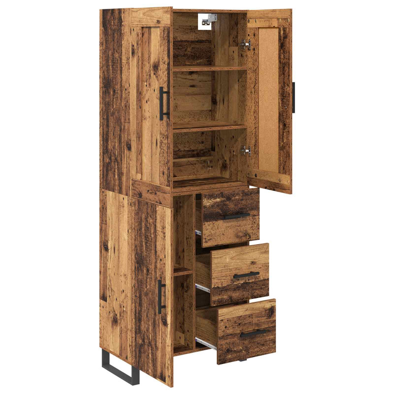 Highboard z szufladą Stare drewno 69,5 x 34 x 180 cm