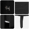 Highboard Czarny Dąb 34,5 x 34 x 180 cm Materiał drewnopochodny