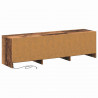 Szafka RTV z LED z paskami LED Stare drewno 140 x 34 x 40 cm