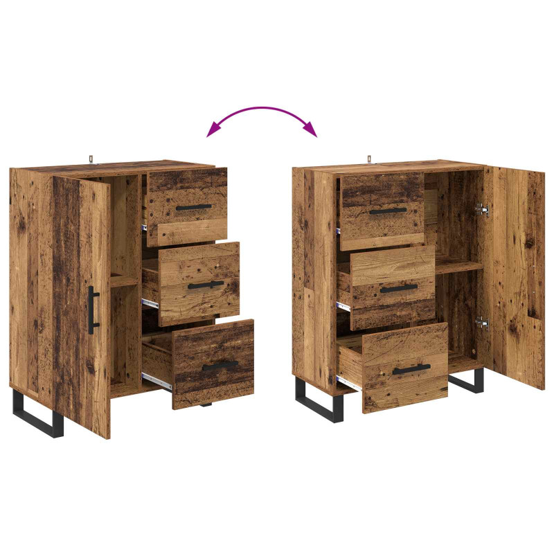 Highboard z szufladą Stare drewno 69,5 x 34 x 180 cm