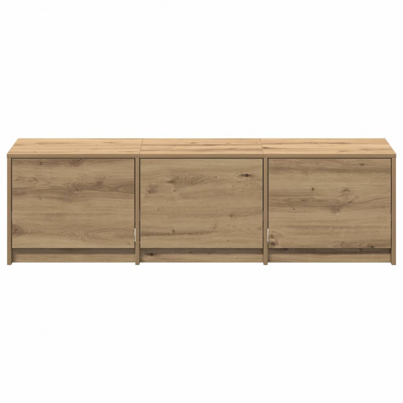 Szafka RTV z LED z szufladą Dąb rzemieślniczy 140 x 34 x 40 cm
