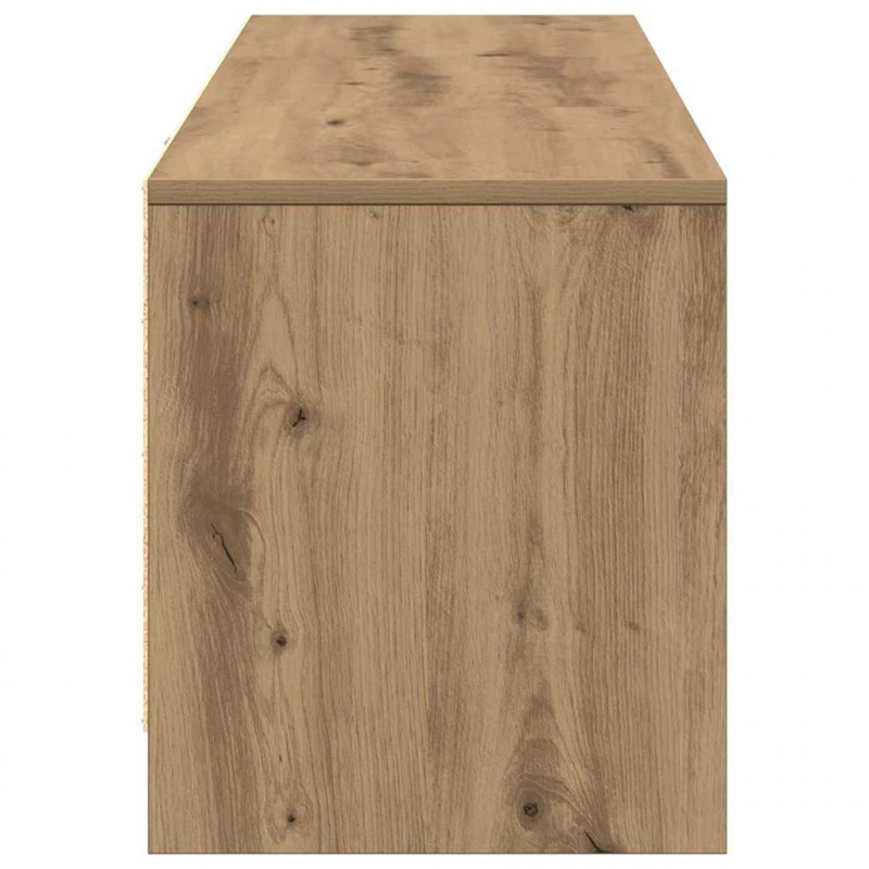 Szafka RTV z LED z szufladą Dąb rzemieślniczy 140 x 34 x 40 cm