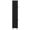 Highboard 2 pcs Czarny Dąb Drewno inżynieryjne i szkło