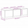 Szafka RTV z LED z szufladą Dąb rzemieślniczy 140 x 34 x 40 cm