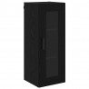 Highboard Czarny Dąb 34,5 x 34 x 180 cm Materiał drewnopochodny