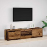Szafka RTV z LED z paskami LED Stare drewno 165 x 34 x 40 cm