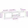 Szafka RTV z LED z paskami LED Stare drewno 165 x 34 x 40 cm