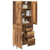Highboard z szufladą 2 pcs Stare drewno Materiał drewnopochodny