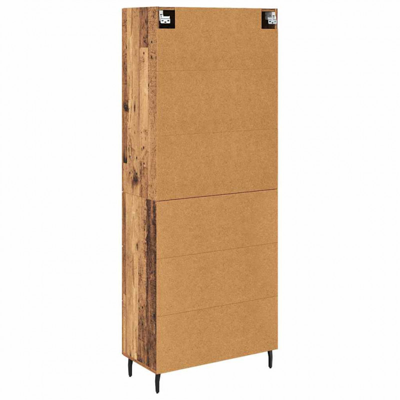 Highboard z szufladą 2 pcs Stare drewno Materiał drewnopochodny