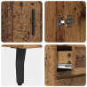 Highboard z szufladą 2 pcs Stare drewno Materiał drewnopochodny