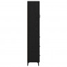 Highboard Czarny Dąb 69,5 x 34 x 180 cm Materiał drewnopochodny