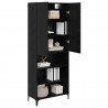 Highboard Czarny Dąb 69,5 x 34 x 180 cm Materiał drewnopochodny