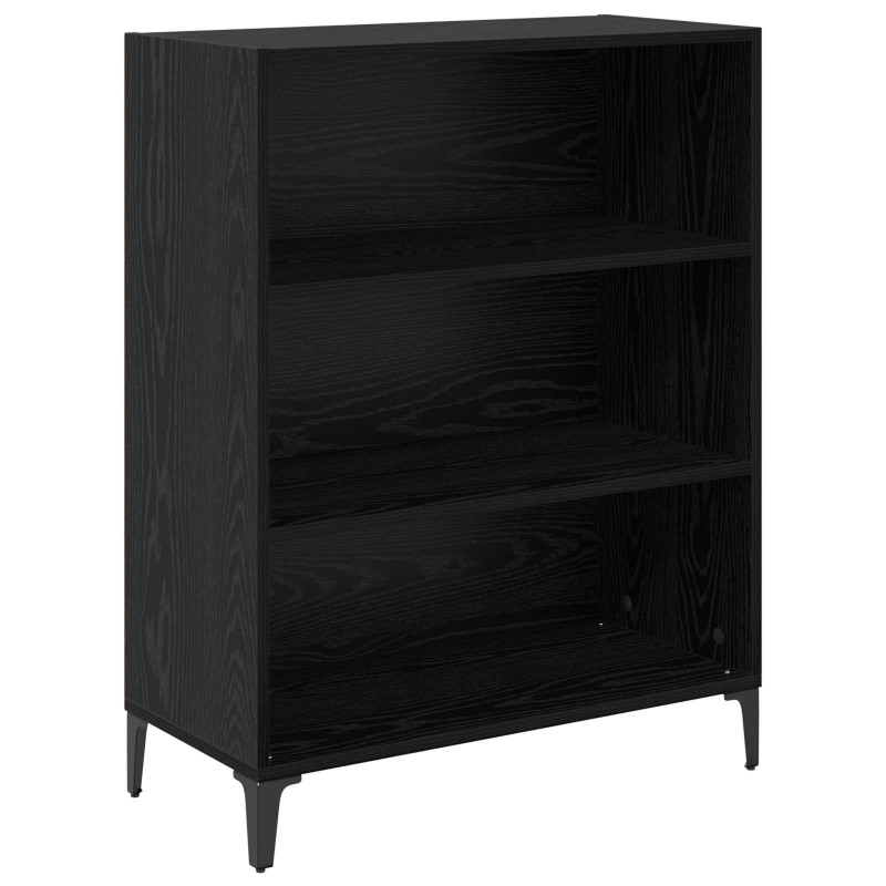 Highboard Czarny Dąb 69,5 x 34 x 180 cm Materiał drewnopochodny