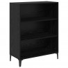 Highboard Czarny Dąb 69,5 x 34 x 180 cm Materiał drewnopochodny