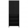 Highboard Czarny Dąb 69,5 x 34 x 180 cm Materiał drewnopochodny