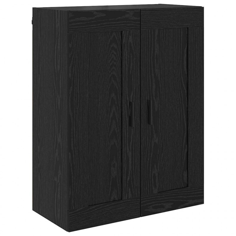 Highboard z szufladą 2 pcs Czarny Dąb Materiał drewnopochodny