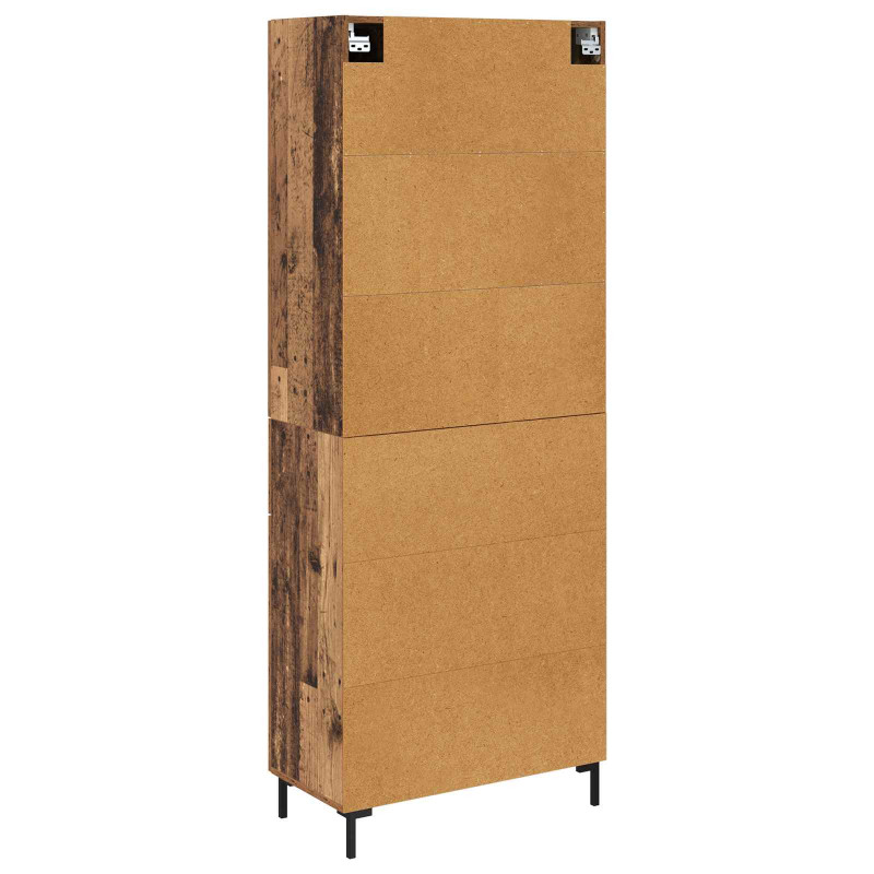 Highboard Montowane na ścianie Stare drewno 69,5 x 34 x 180 cm