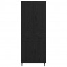 Highboard z szufladą 2 pcs Czarny Dąb Materiał drewnopochodny