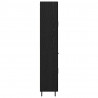 Highboard z szufladą 2 pcs Czarny Dąb Materiał drewnopochodny