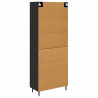 Highboard z szufladą 2 pcs Czarny Dąb Materiał drewnopochodny