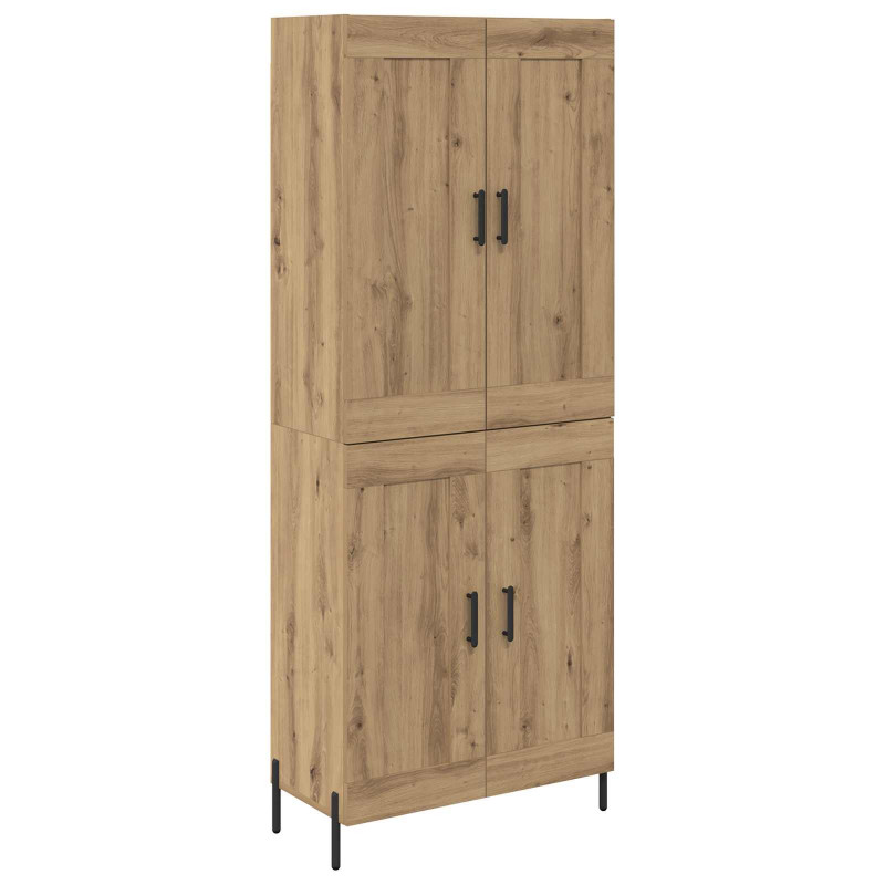 Highboard 2 pcs Dąb rzemieślniczy Materiał drewnopochodny