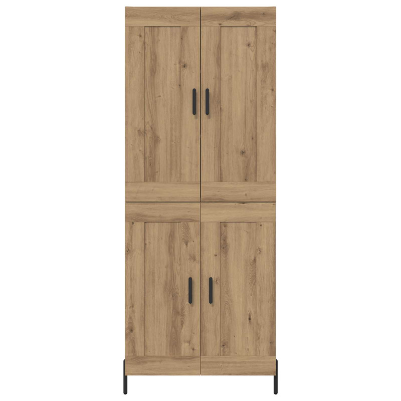 Highboard 2 pcs Dąb rzemieślniczy Materiał drewnopochodny
