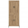 Highboard 2 pcs Dąb rzemieślniczy Materiał drewnopochodny