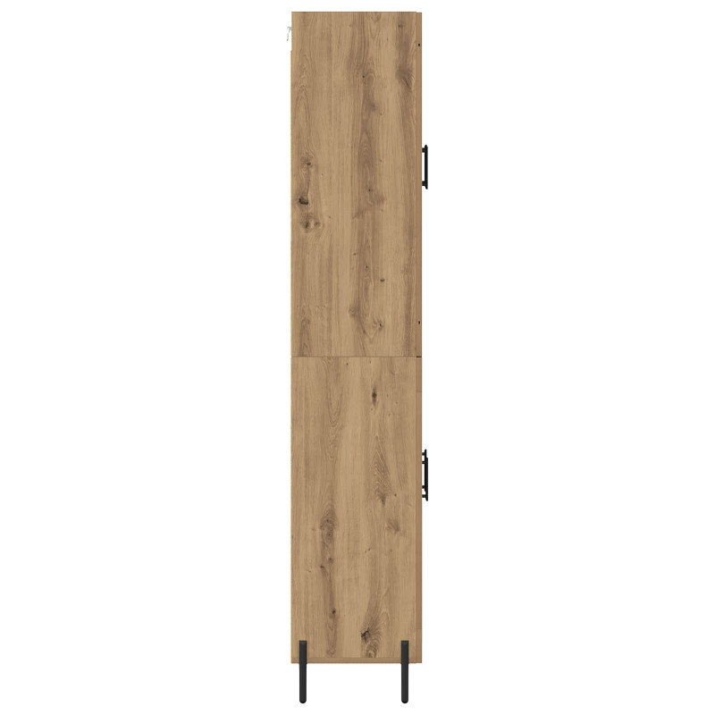 Highboard 2 pcs Dąb rzemieślniczy Materiał drewnopochodny