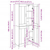 Highboard 2 pcs Dąb rzemieślniczy Materiał drewnopochodny