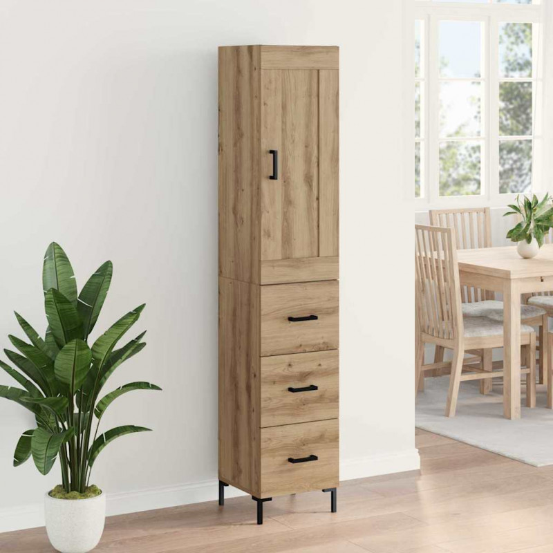 Highboard z szufladą Dąb rzemieślniczy 34,5 x 34 x 180 cm