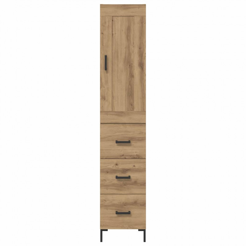 Highboard z szufladą Dąb rzemieślniczy 34,5 x 34 x 180 cm